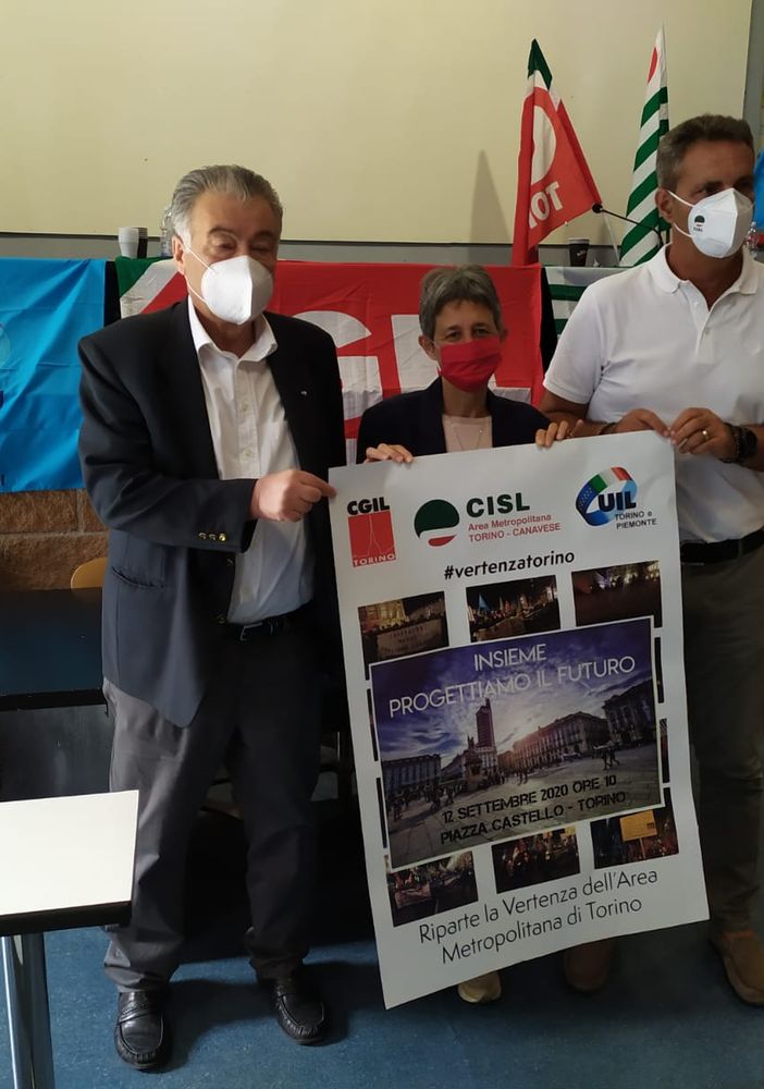 #RinascitaTorino, Cgil, Cisl e Uil uniti per il rilancio della città e dell'area metropolitana [VIDEO]