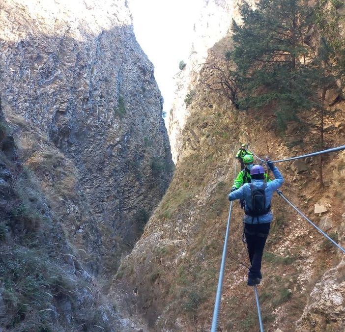 soccorso alpino ponte tibetano
