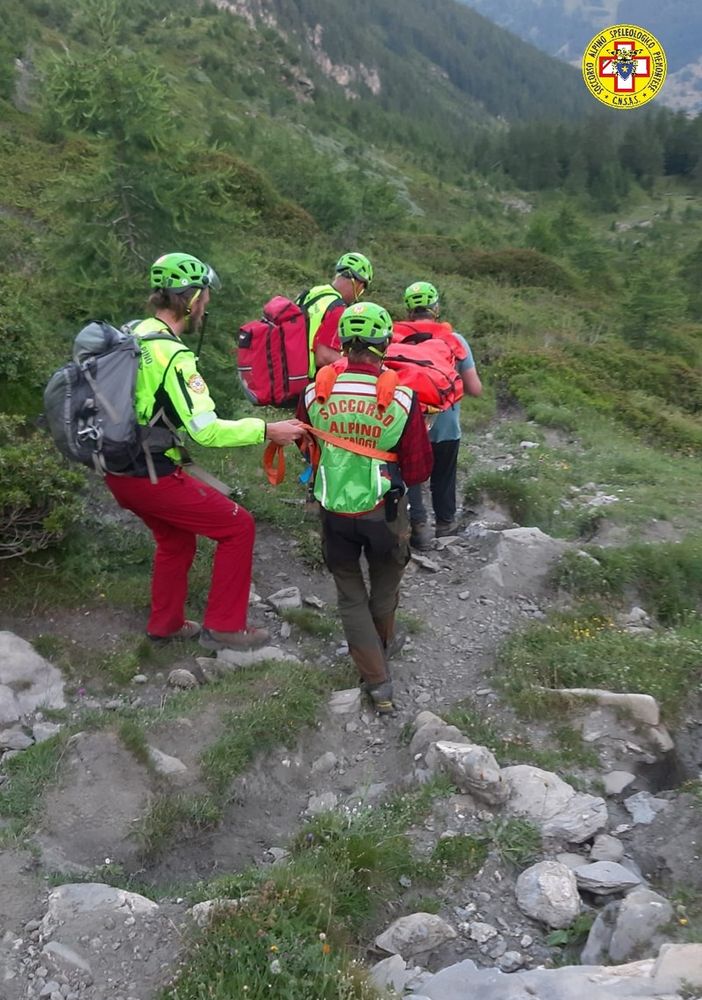 Soccorso alpino in azione