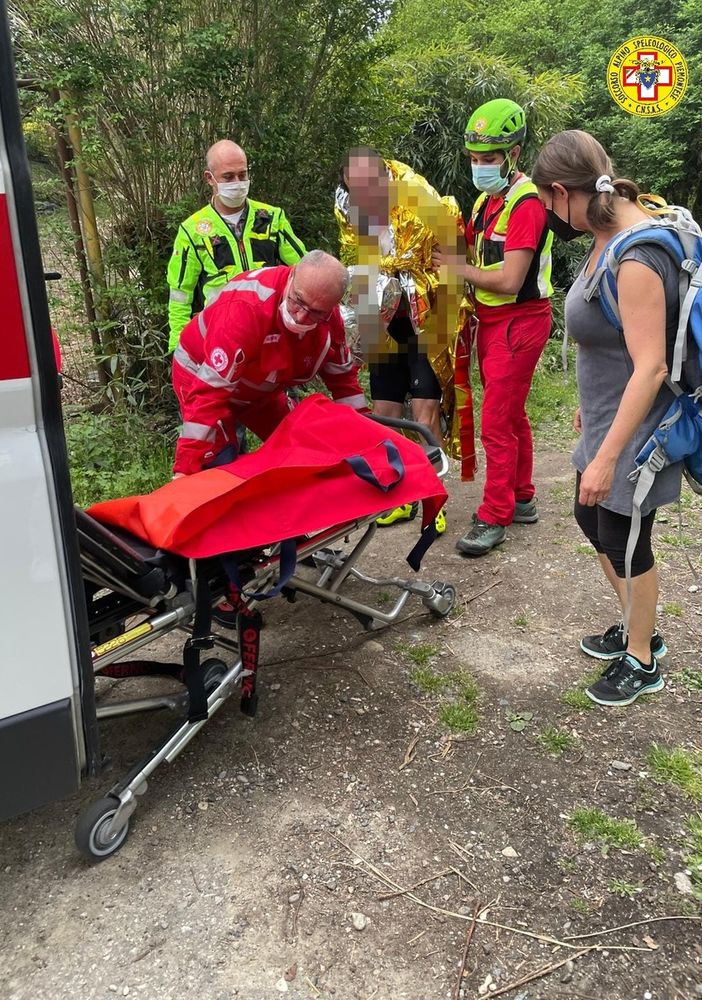 Tecnici del soccorso alpino in azione