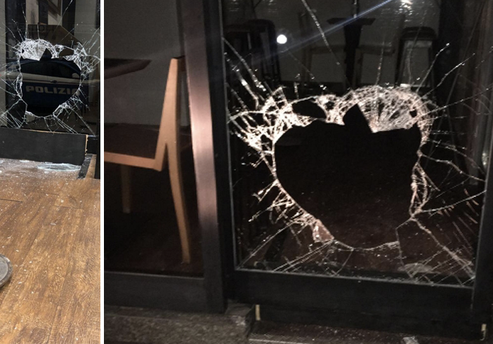 La spaccata con il tombino in via Fabrizi