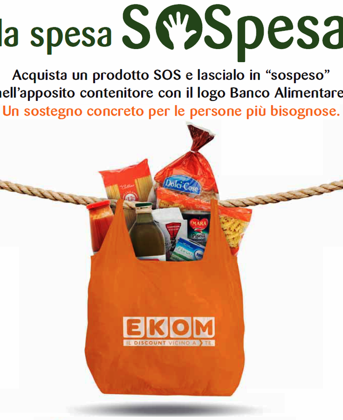 Ekom e il Banco Alimentare insieme per la “Spesa SOSpesa”, in Piemonte sino al 7 marzo
