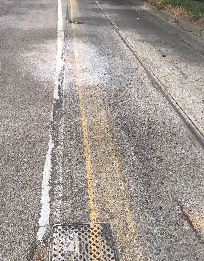 strada con binari