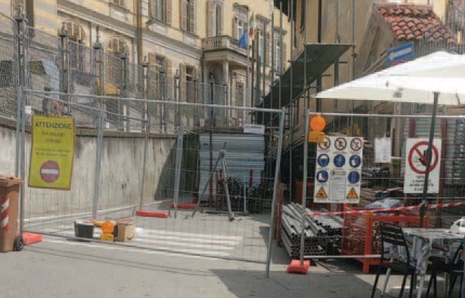 strada chiusa ospedale santa croce