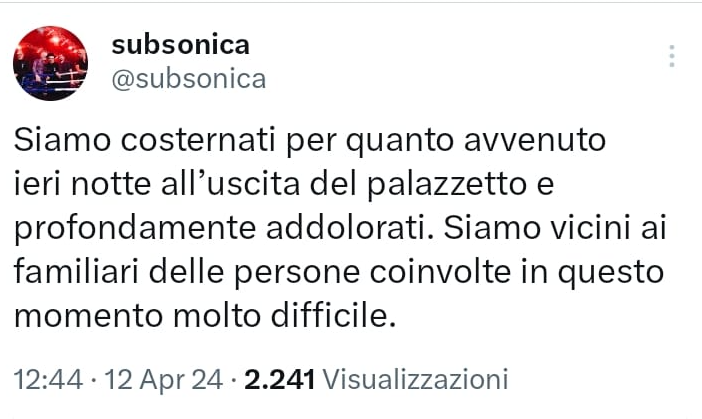tweet subsonica