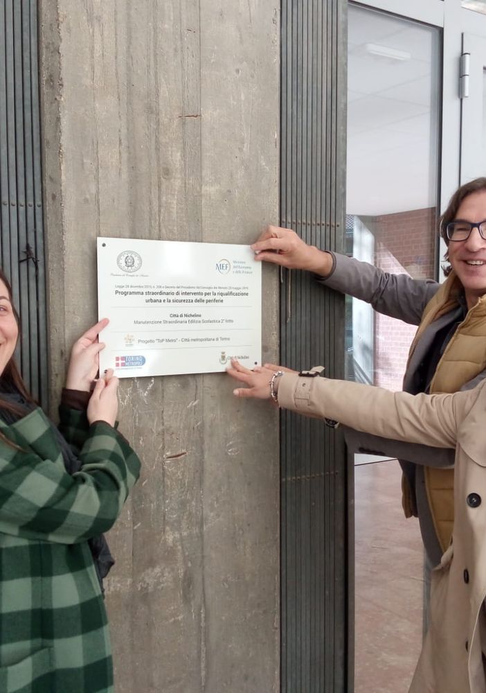 targa scuola sangone di nichelino