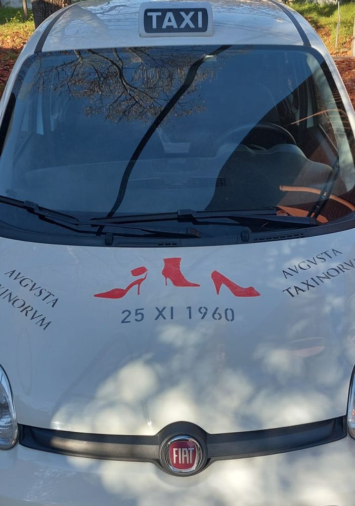 In piazza Palazzo di Città l'iniziativa dei taxisti torinesi per dire no alla violenza sulle donne