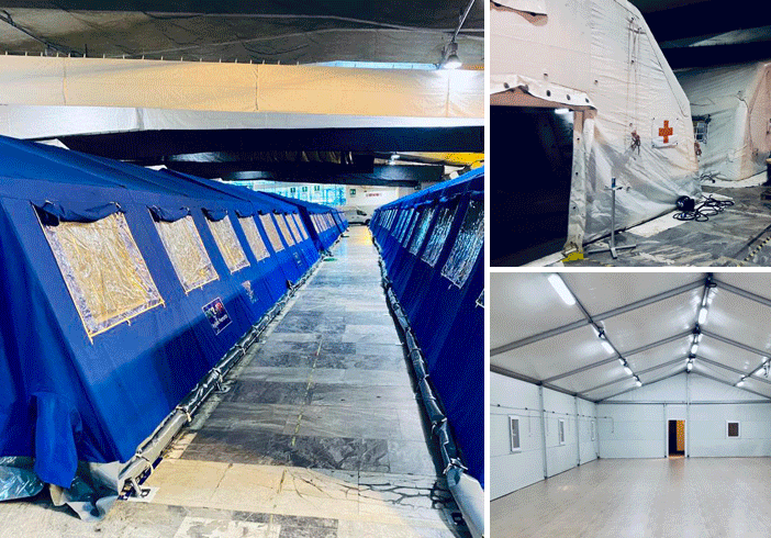 Dentro il Covid-Hospital del Valentino: proseguono i lavori a Torino Esposizioni [FOTO e VIDEO]
