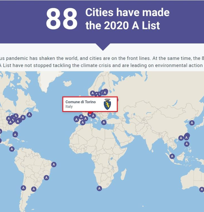 Lotta ai cambiamenti climatici, Torino tra le migliori 88 città di tutto il mondo per il secondo anno di fila. &quot;Ma c'è ancora molto da fare&quot;