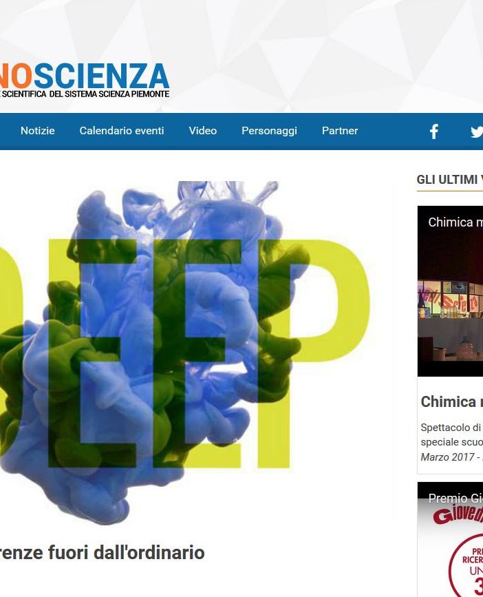On line la nuova veste grafica di TorinoScienza, sito di divulgazione scientifica del &quot;Sistema Scienza Piemonte&quot;