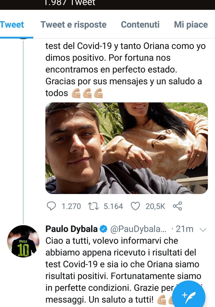 Coronavirus, anche Dybala è positivo: &quot;Ma sto bene, come la mia fidanzata&quot;