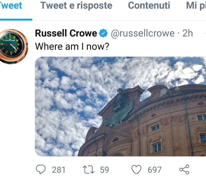 Il &quot;gladiatore&quot; Russell Crowe è a Torino