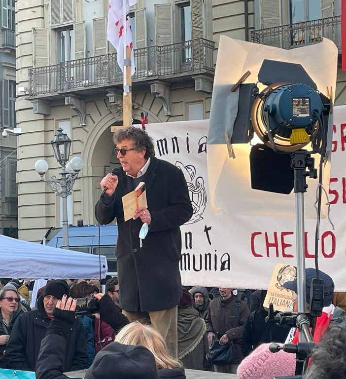 Ugo Mattei alla protesta No Green Pass