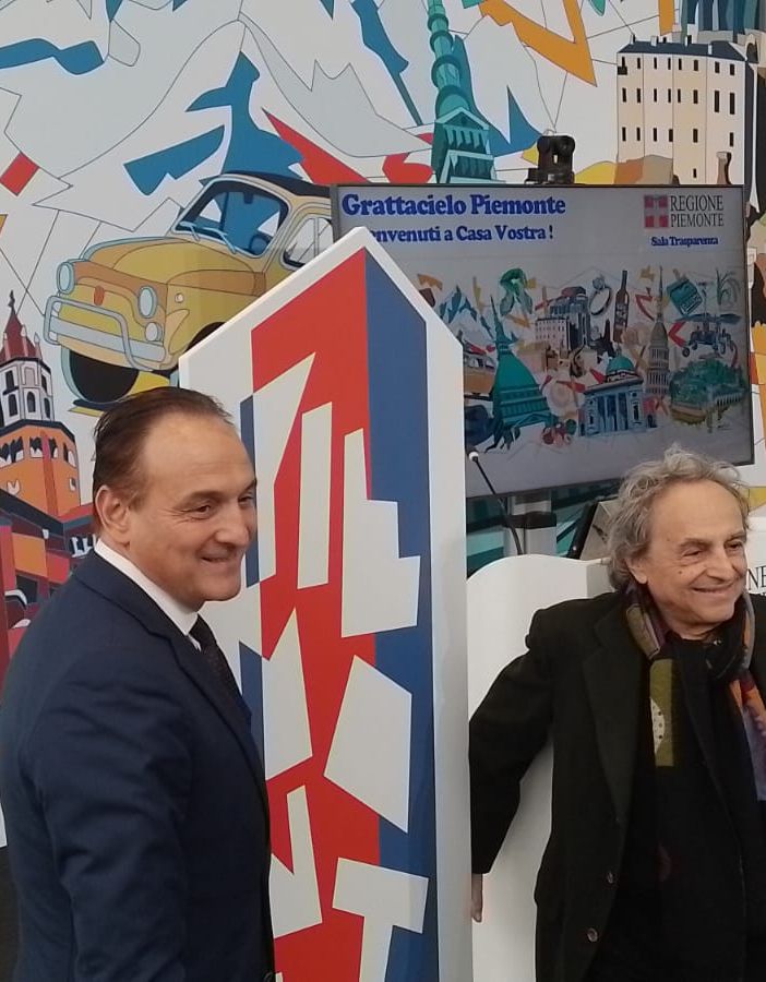 La firma di Ugo Nespolo per il nuovo simbolo della Regione Piemonte