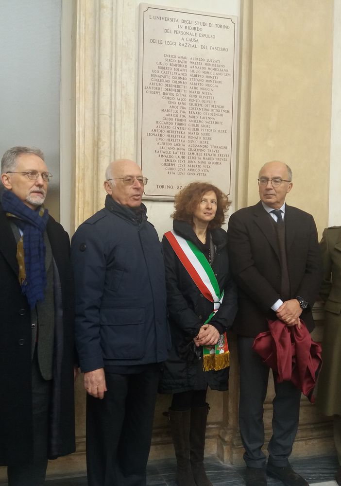 L'Università di Torino celebra con una lapide il personale espulso dalle leggi razziali