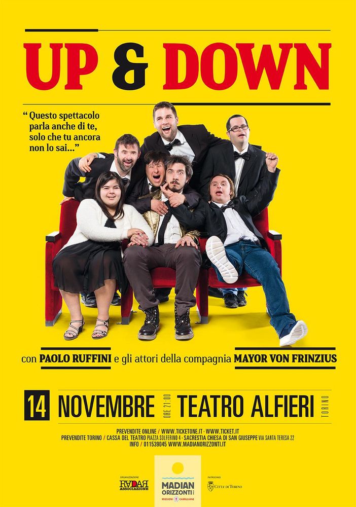 Al Teatro Alfieri, per la prima volta a Torino, lo spettacolo di Paolo Ruffini Up&amp;Down