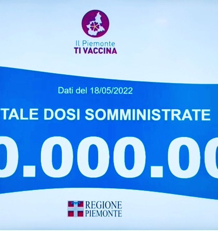 Covid, in Piemonte somministrate 10 milioni di dosi di vaccino
