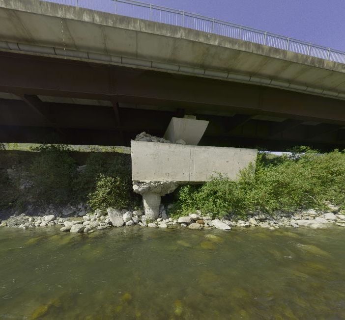 Il viadotto sulla sp 23 ad Inverso Pinasca