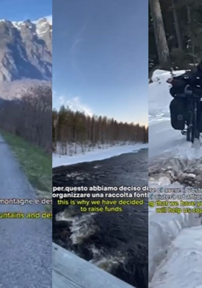 persone in bicicletta e panorami