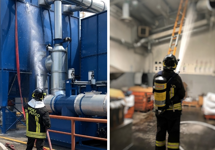 Bruzolo, incendio in un impianto industriale: sul posto vigili del fuoco e carabinieri