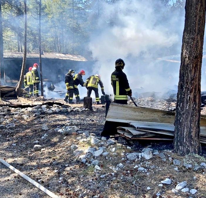 Bardonecchia, incendio al camping di Melezet