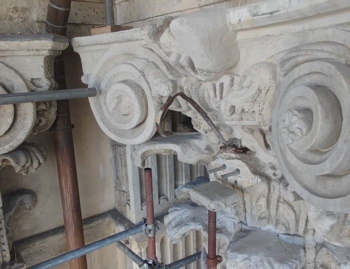 lavori in corso al cantiere di Palazzo Madama