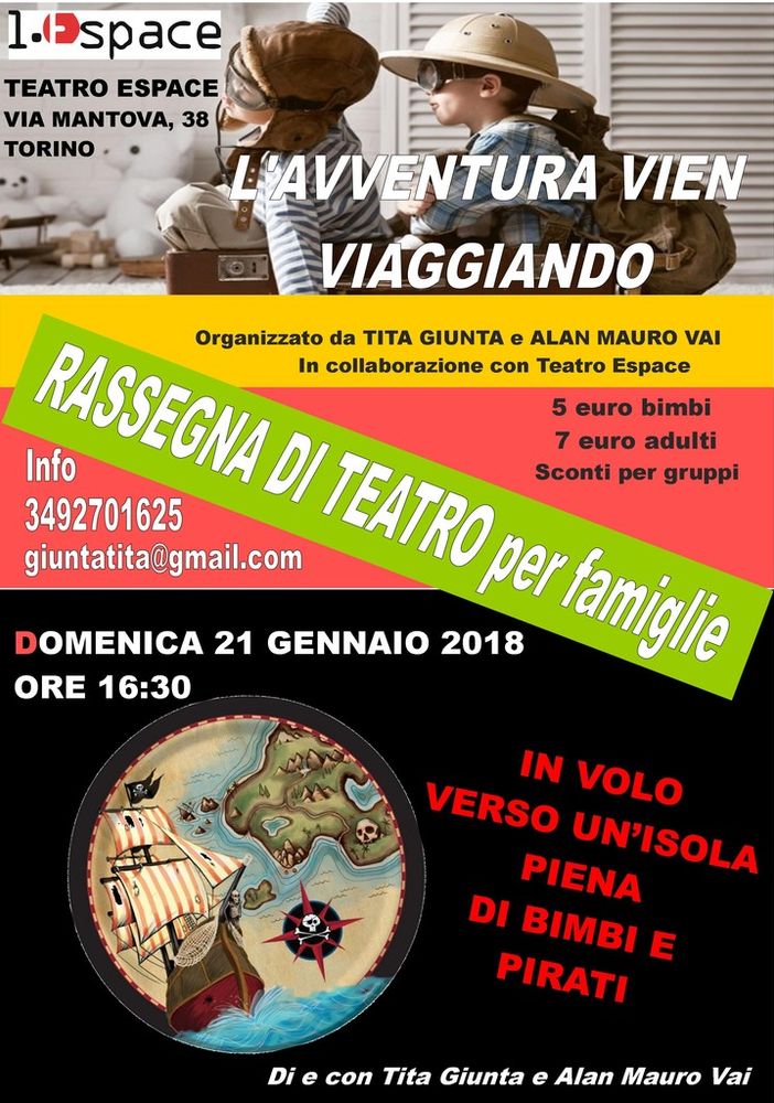 Al teatro Espace ci si prepara all'avventura tra pirati e bambini