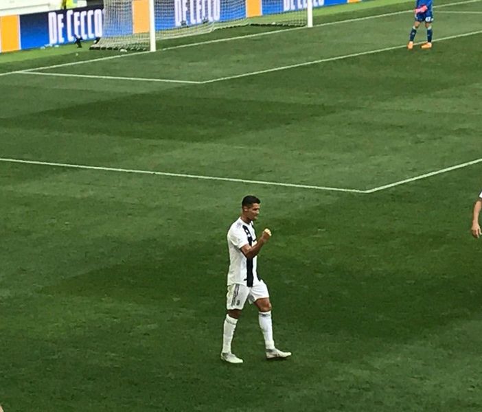A Frosinone è arrivato il terzo gol in campionato per Cristiano Ronaldo