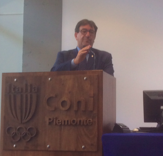 Il presidente dell'Lnd Piemonte Christian Mossino