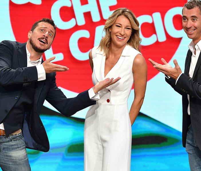La troupe di &quot;Quelli che il Calcio&quot; domenica a Ingria