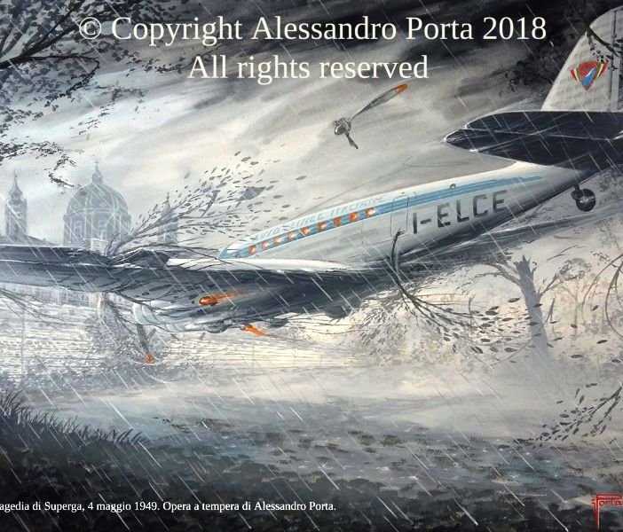 Omaggio artistico di Alessandro Porta alla tragedia di Superga del 1949