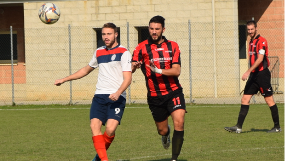 Una fase di Pianezza-Caselle (andata 1-1)