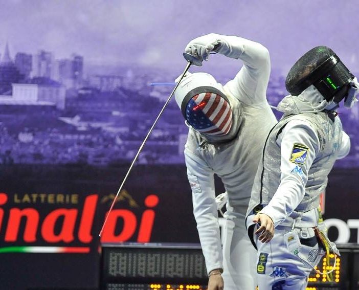 Gli atleti in gara al Grand Prix FIE di fioretto maschile e femminile di Torino