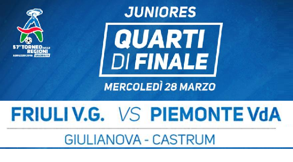 LIVE - GUARDA QUI FRIULI-PIEMONTE VDA! Juniores, ecco i quarti di finale al Torneo delle Regioni
