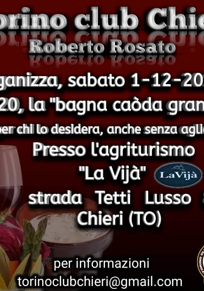 Bagna cauda granata al Toro Club Chieri