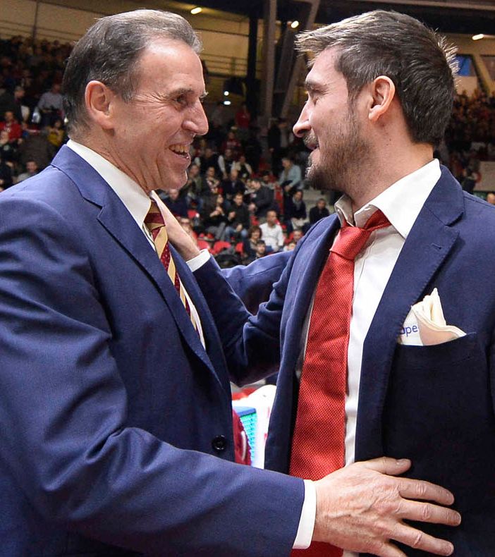 Carlo Recalcati con Gianmarco Pozzecco