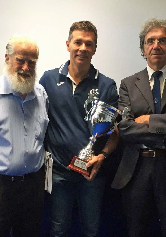 Marco Pastore premiato da Giorgio Zublena e Franz Mauthe