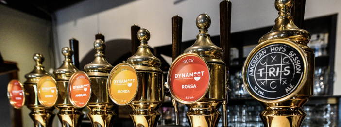La scelta di birre artigianali è ampia nei locali di Dynameet
