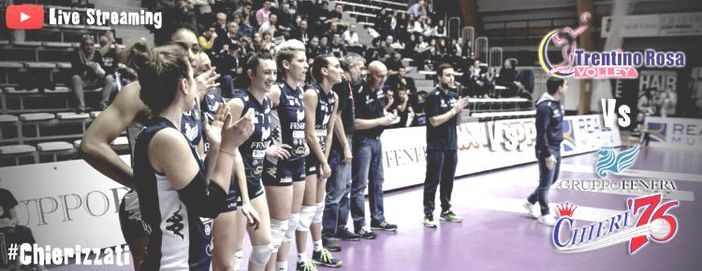 Il Fenera Chieri ’76 questa sera a Trento, a caccia della semifinale dei play-off