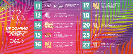 La settimana di Ferragosto a Sanremo: gli eventi da non perdere al Boca Beach La settimana di Ferragosto a Sanremo: gli eventi da non perdere al Boca Beach