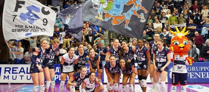 La Reale Mutua Fenera Chieri ’76 torna al successo  in campionato con un netto 3-0 su Bergamo