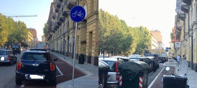 Parcheggio selvaggio sulla nuova ciclopista di via Nizza dopo una settimana: i commercianti scrivono una lettera al Comune Parcheggio selvaggio sulla nuova ciclopista di via Nizza dopo una settimana: i commercianti scrivono una lettera al Comune