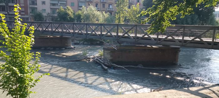 Tronchi sotto la passerella de Carbone, ma il Comune rassicura: &quot;Non ci sono elementi di criticità&quot;