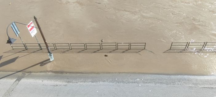 Piena del Po ai Murazzi