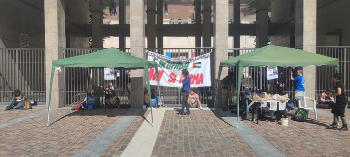 Studenti Pro Palestina di nuovo in presidio di fronte al Politecnico (foto d'archivio)