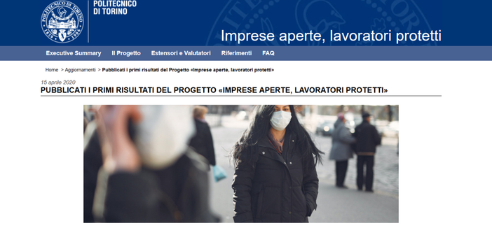 Il Piemonte guarda alla Fase 2: online i primi risultati del Poli, mentre dal 4 maggio potrebbero diventare obbligatorie le mascherine