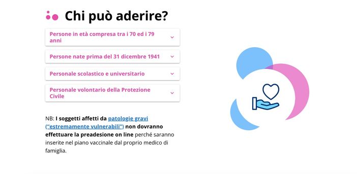home page del sito ilpiemontetivaccina.it