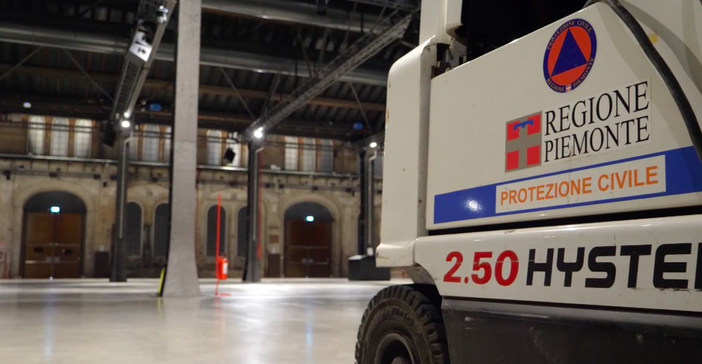 Coronavirus, alle Ogr iniziati i lavori per l’ospedale da campo: “Sarà pronto in 15 giorni” [FOTO e VIDEO]