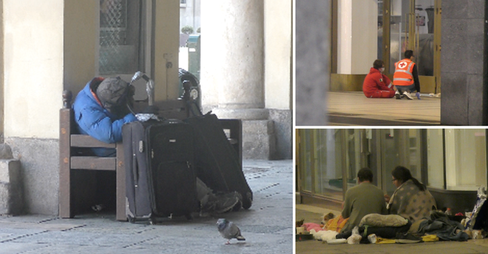 Coronavirus, in centro il dramma della disperazione: tra silenzio e solitudine sono rimasti solo i senzatetto [FOTO e VIDEO]