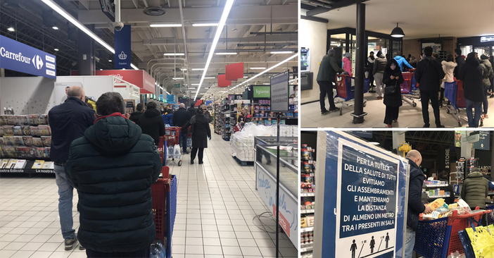 Coronavirus, il decreto spaventa i torinesi: supermercati presi d'assalto nella notte [FOTO e VIDEO]